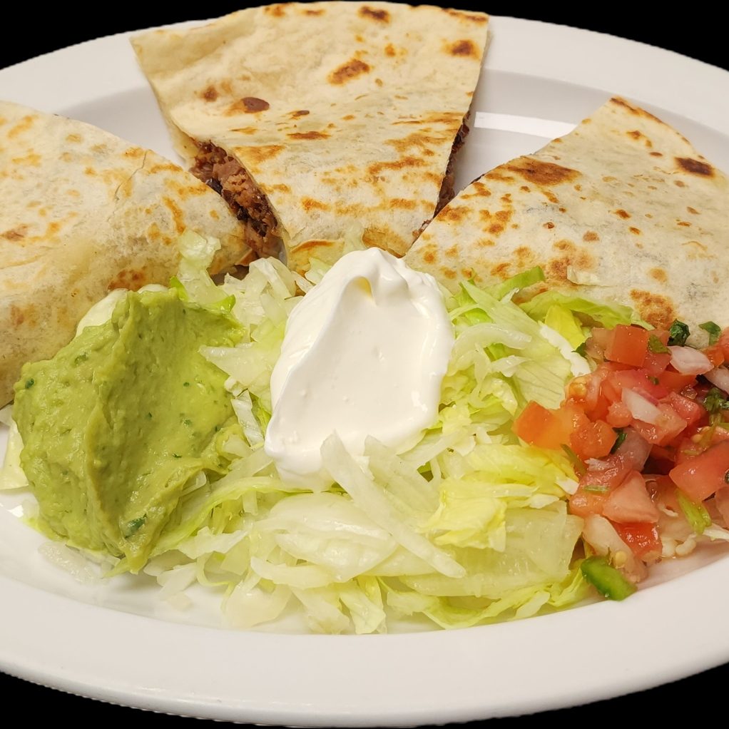 Steamed Chicken Quesadilla.