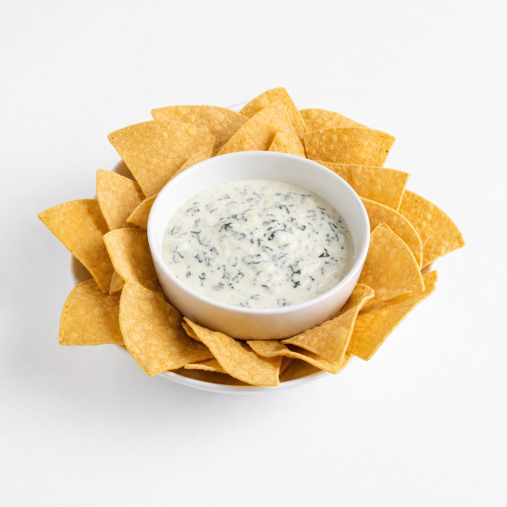 Queso Dip with Spinach.