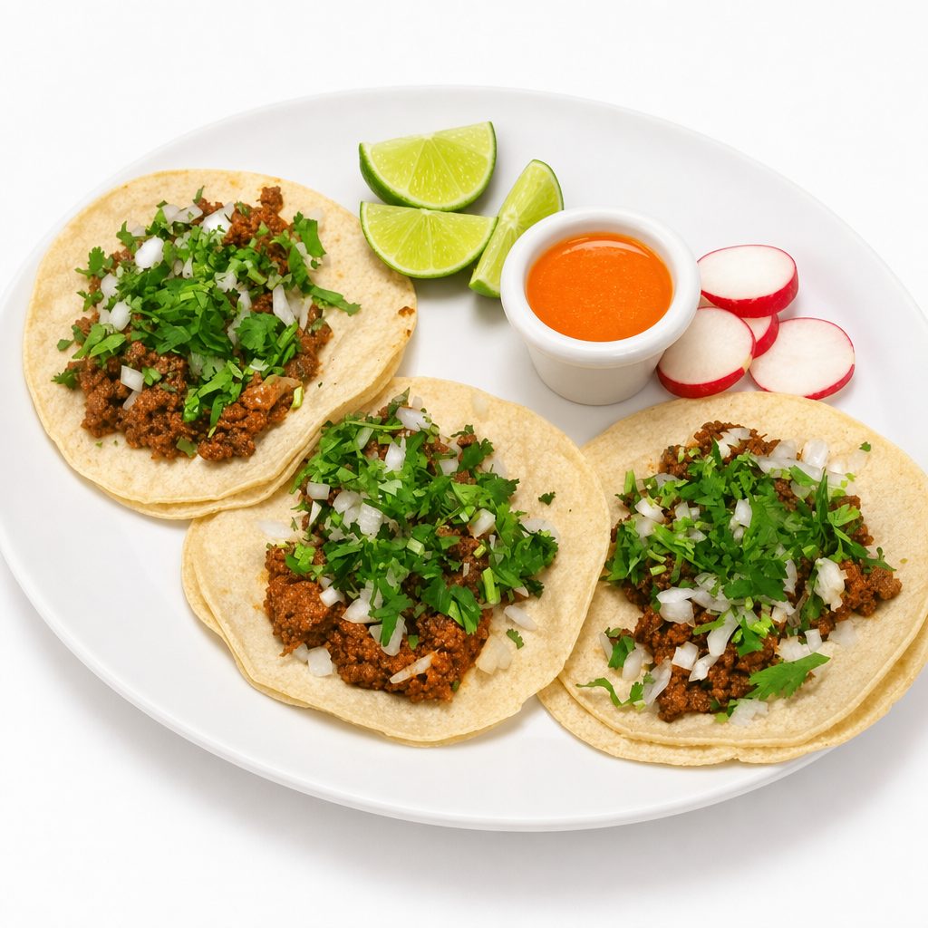 Dinner Traditional Tacos.