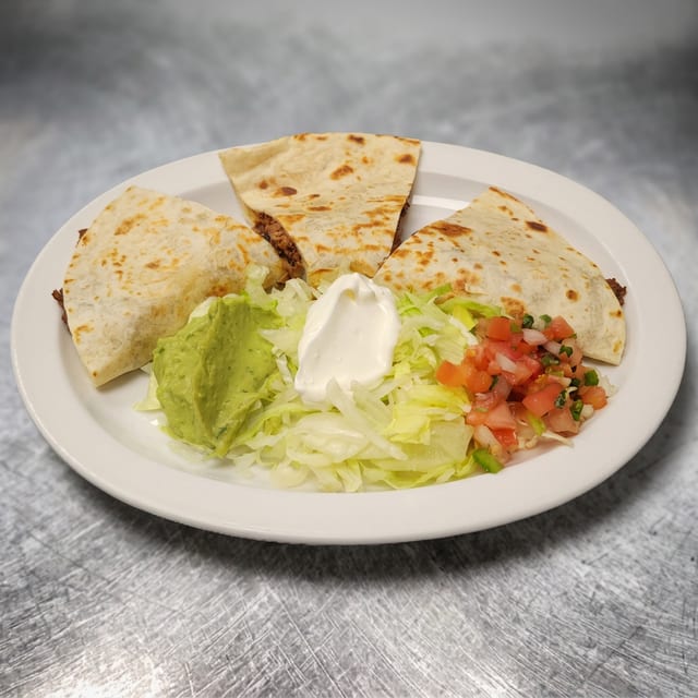 Steamed Chicken Quesadilla.
